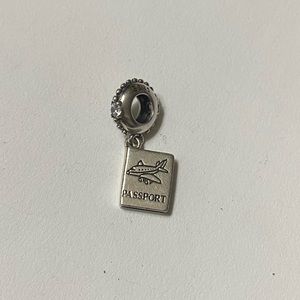 Pandora “Adventure Awaits” Passport Dangle Silver Charm